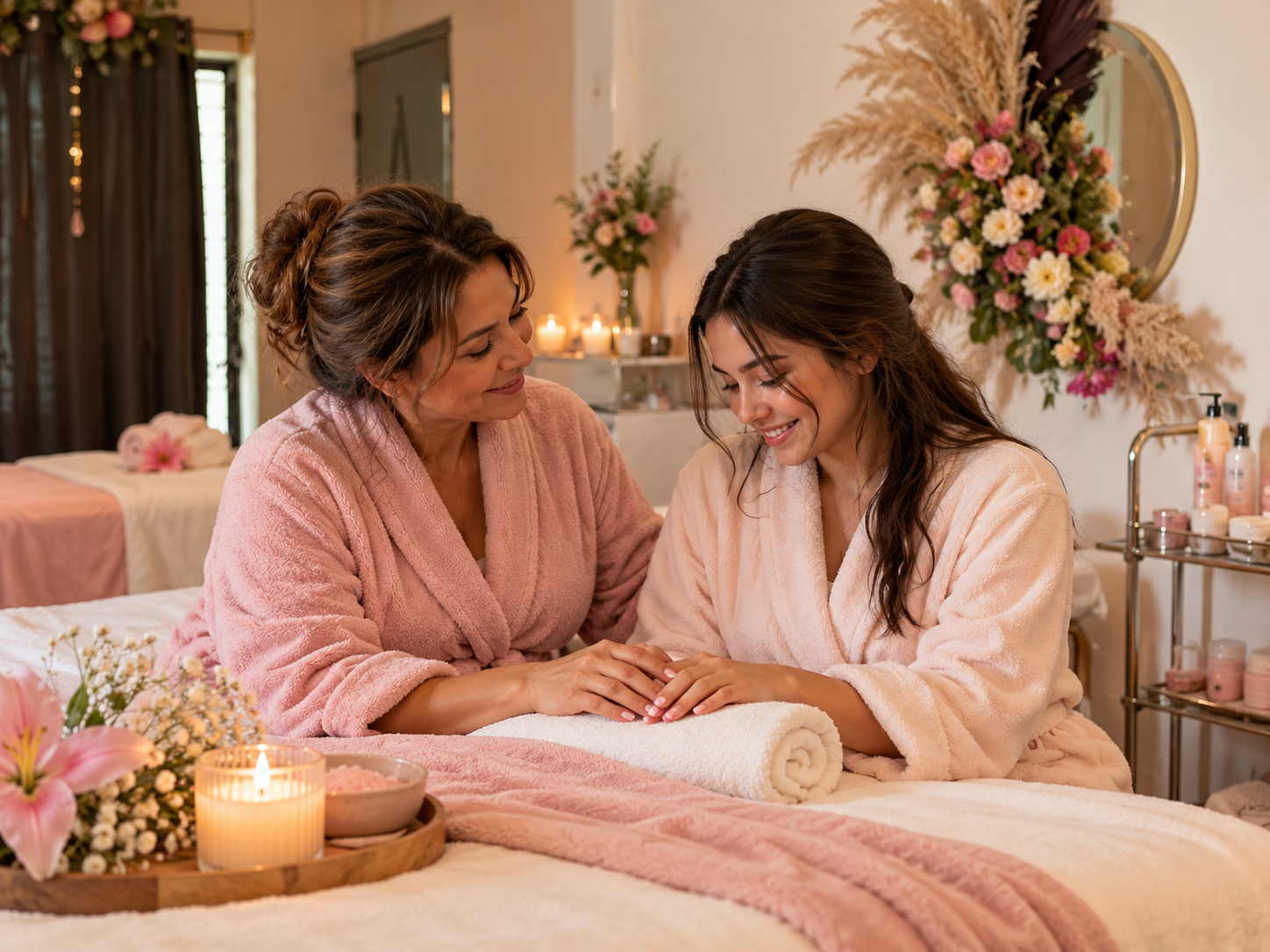Mamá e hija compartiendo una experiencia de spa en Conectados Spa en Cuernavaca